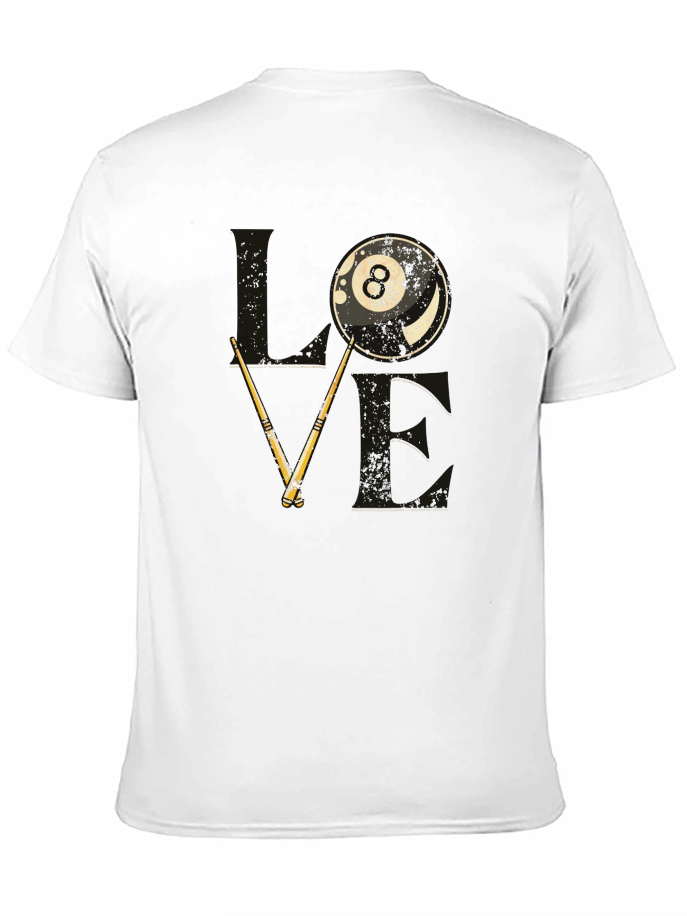 Love Billiards Graphic Tee - 8 Ball Pool T-Shirt