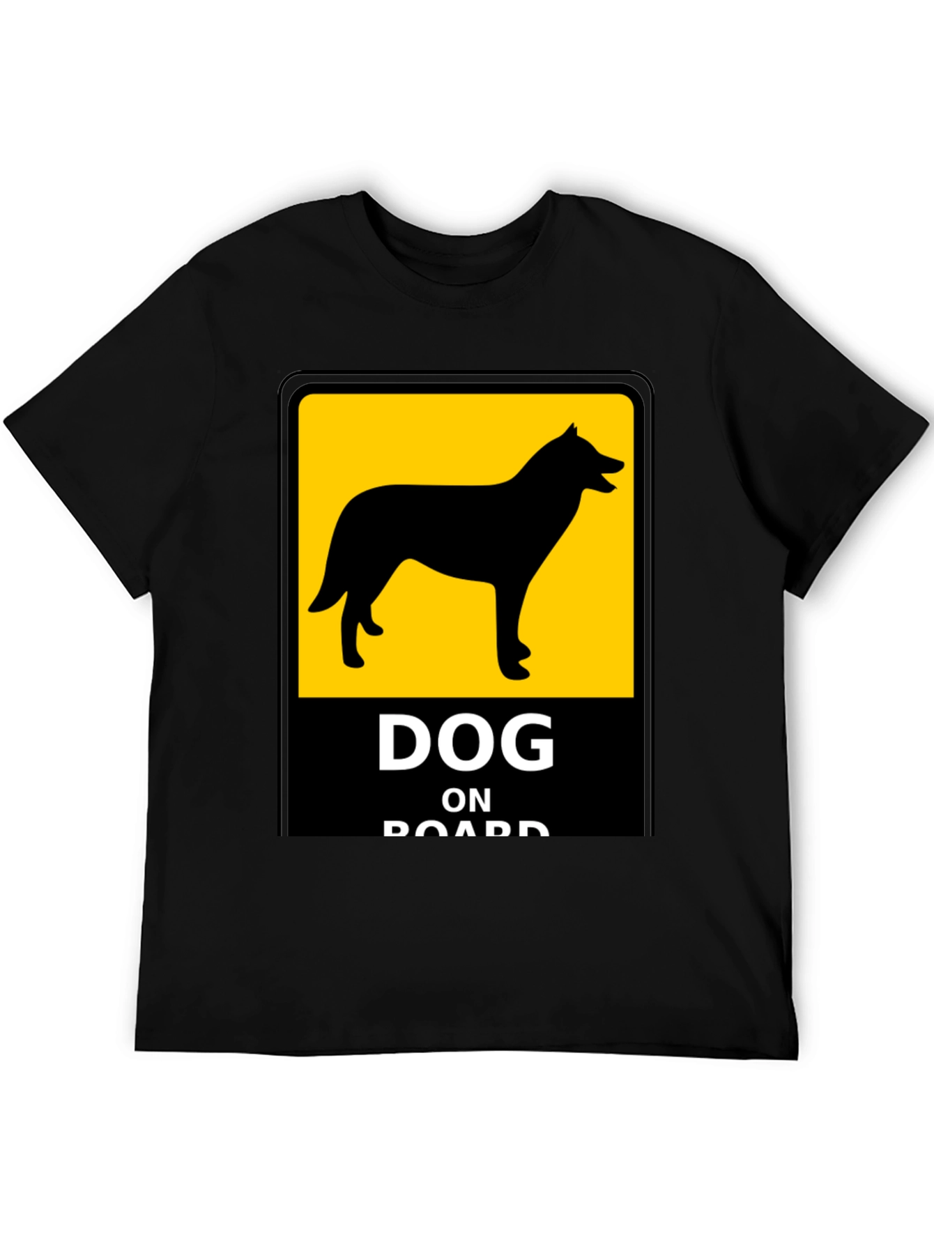 Dog On Board Black T-Shirt