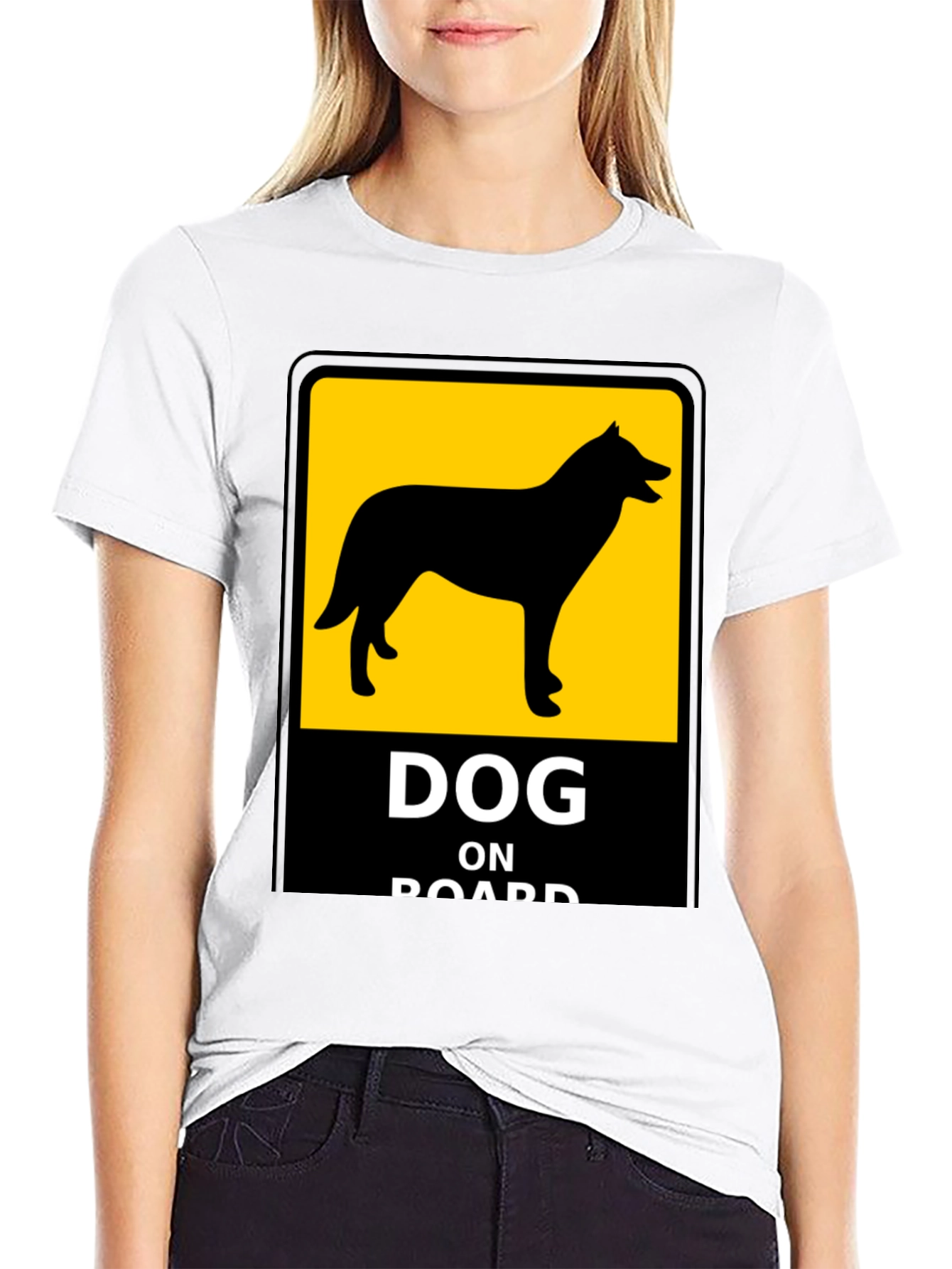 Dog On Board Black T-Shirt
