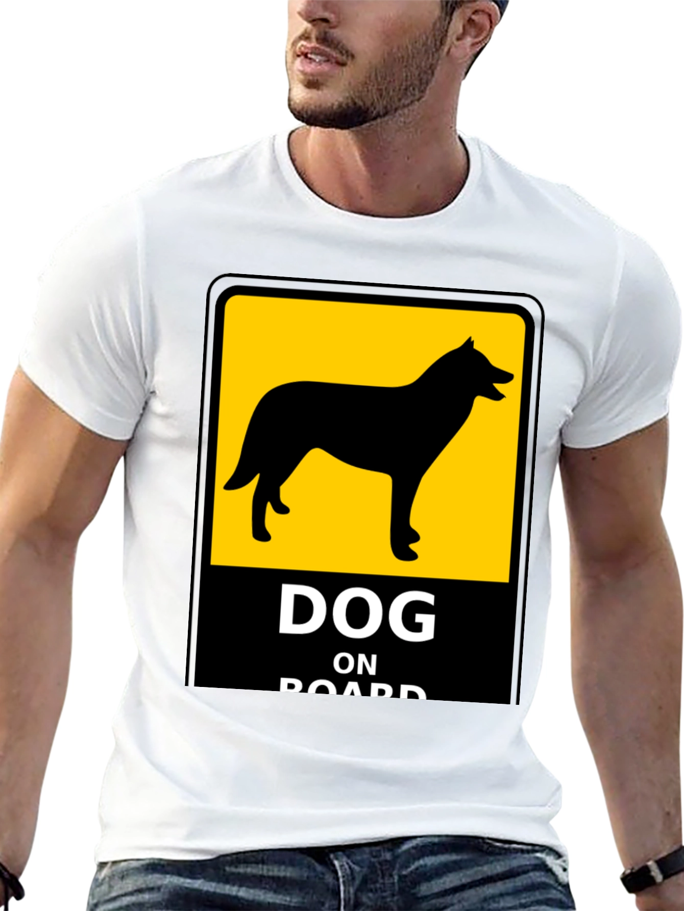 Dog On Board Black T-Shirt