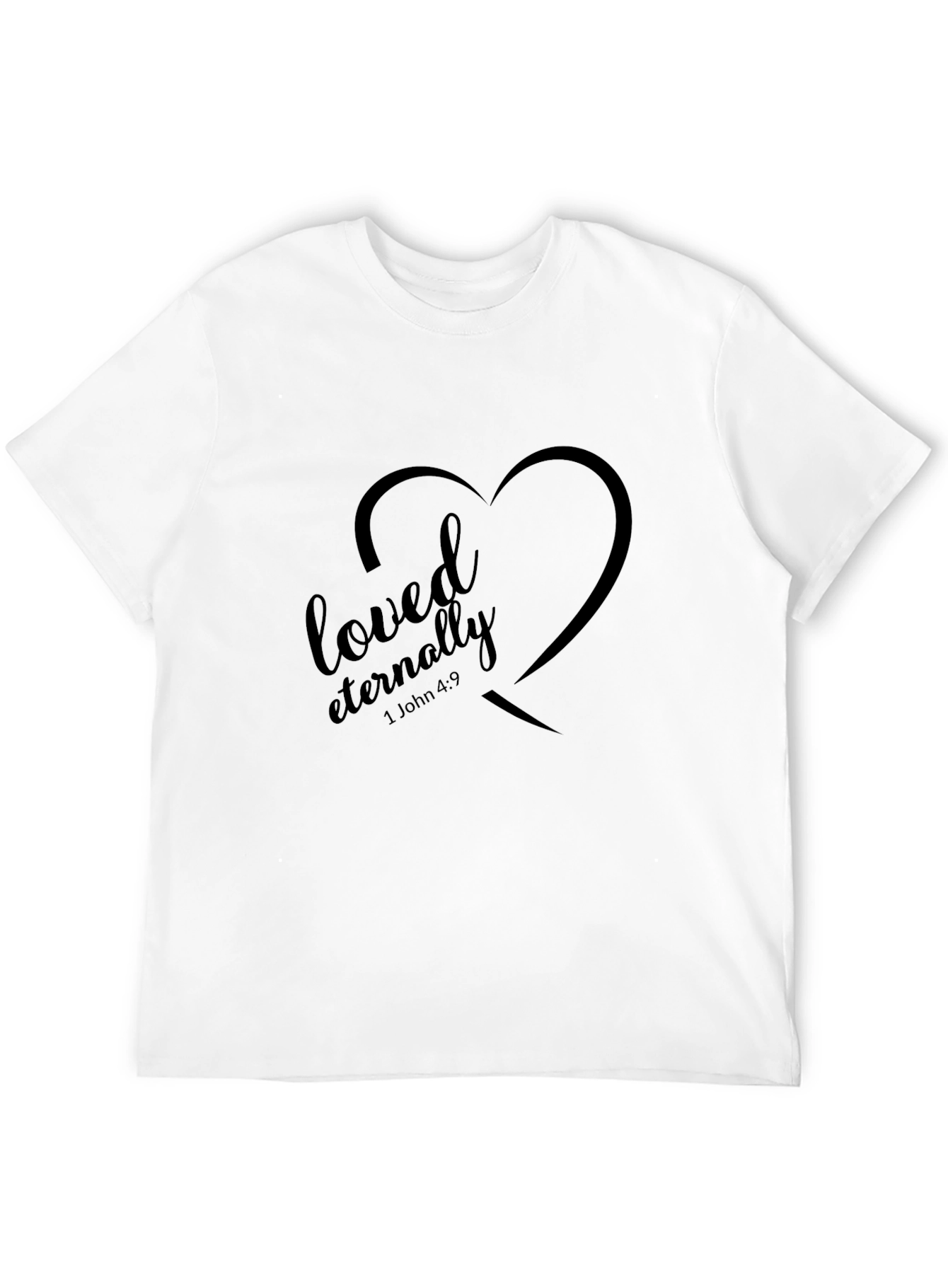 Loved Eternally Black Christian T-Shirt