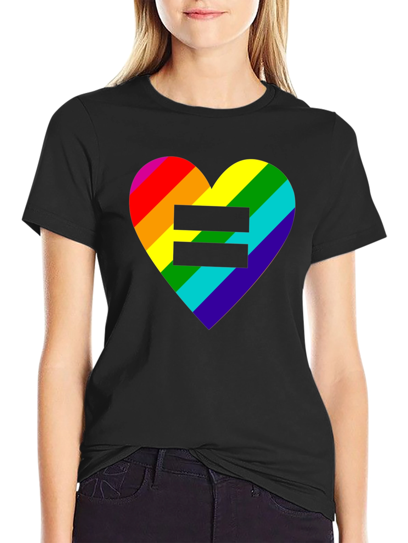 Equality Rainbow Heart Tee