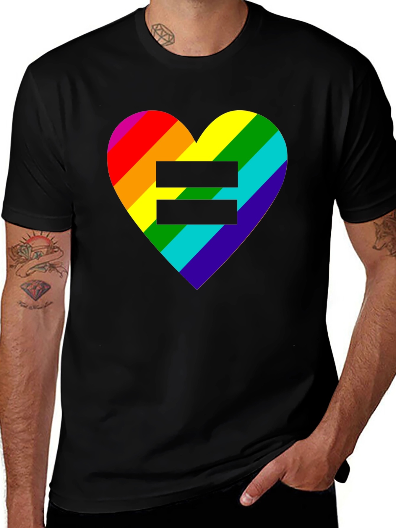 Equality Rainbow Heart Tee