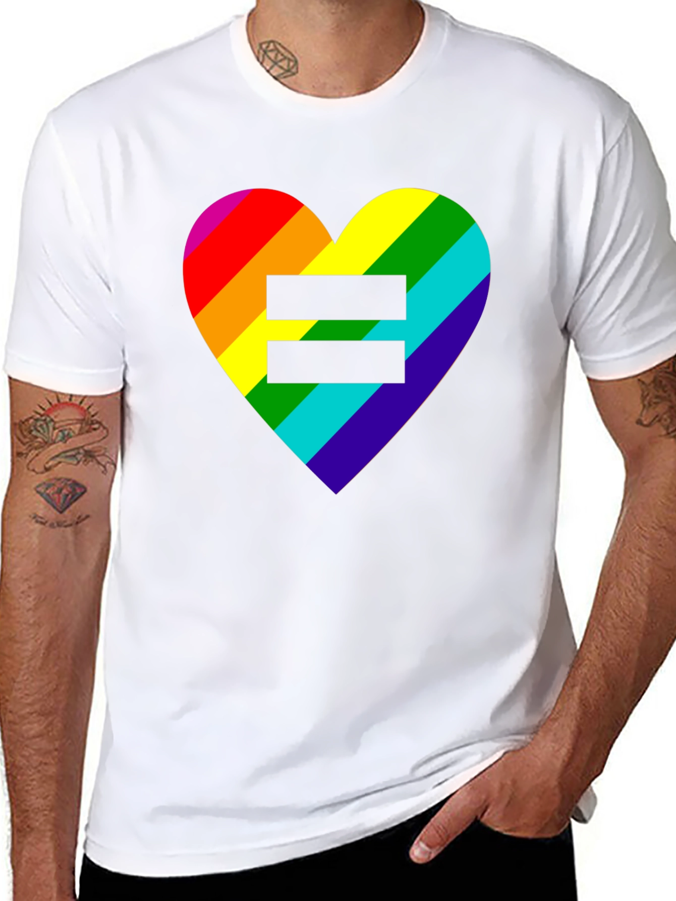 Equality Rainbow Heart Tee
