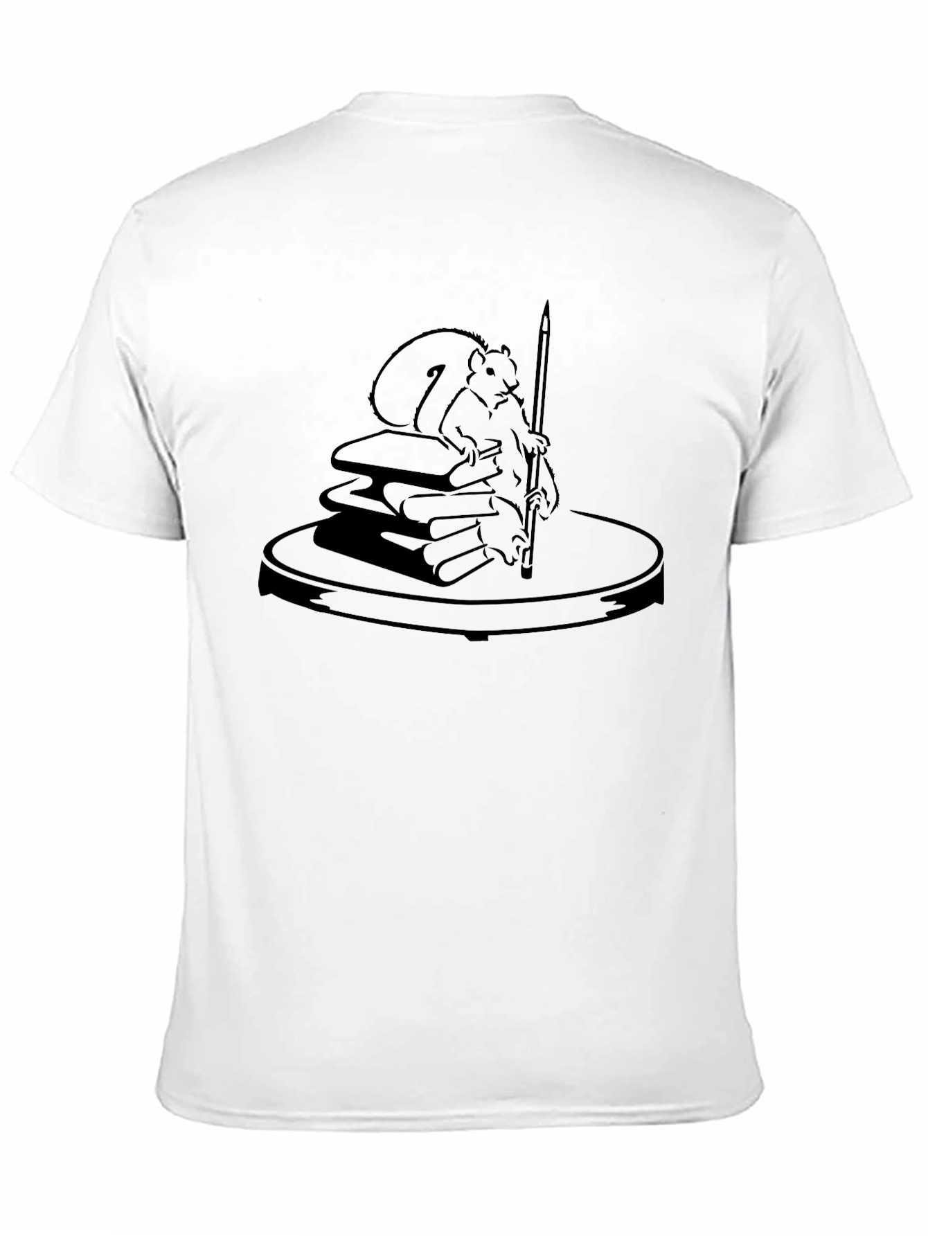 Squirrel & Books Graphic Tee - Unique Design