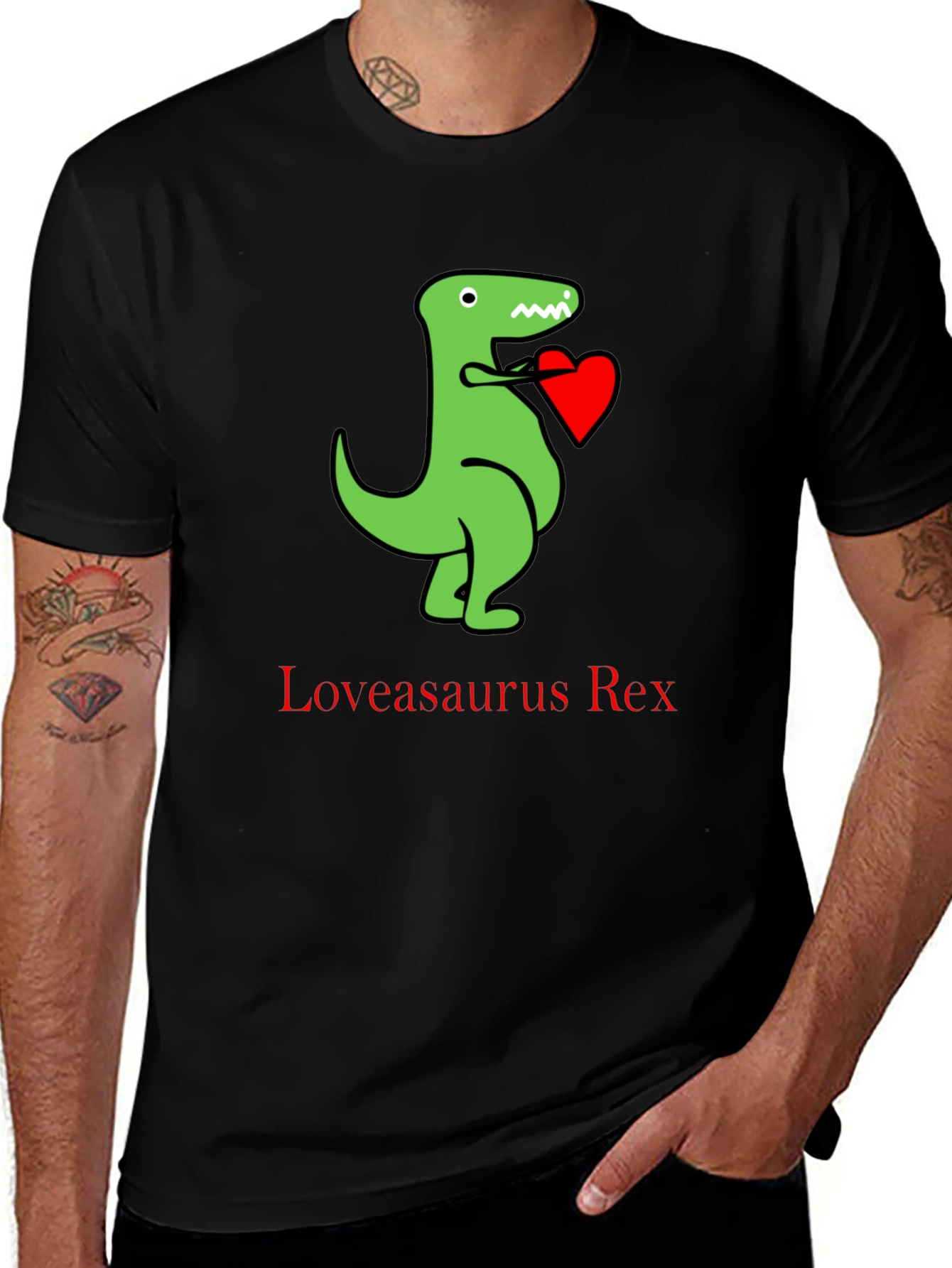 Loveasaurus Rex T-Shirt - Dinosaur Heart Tee