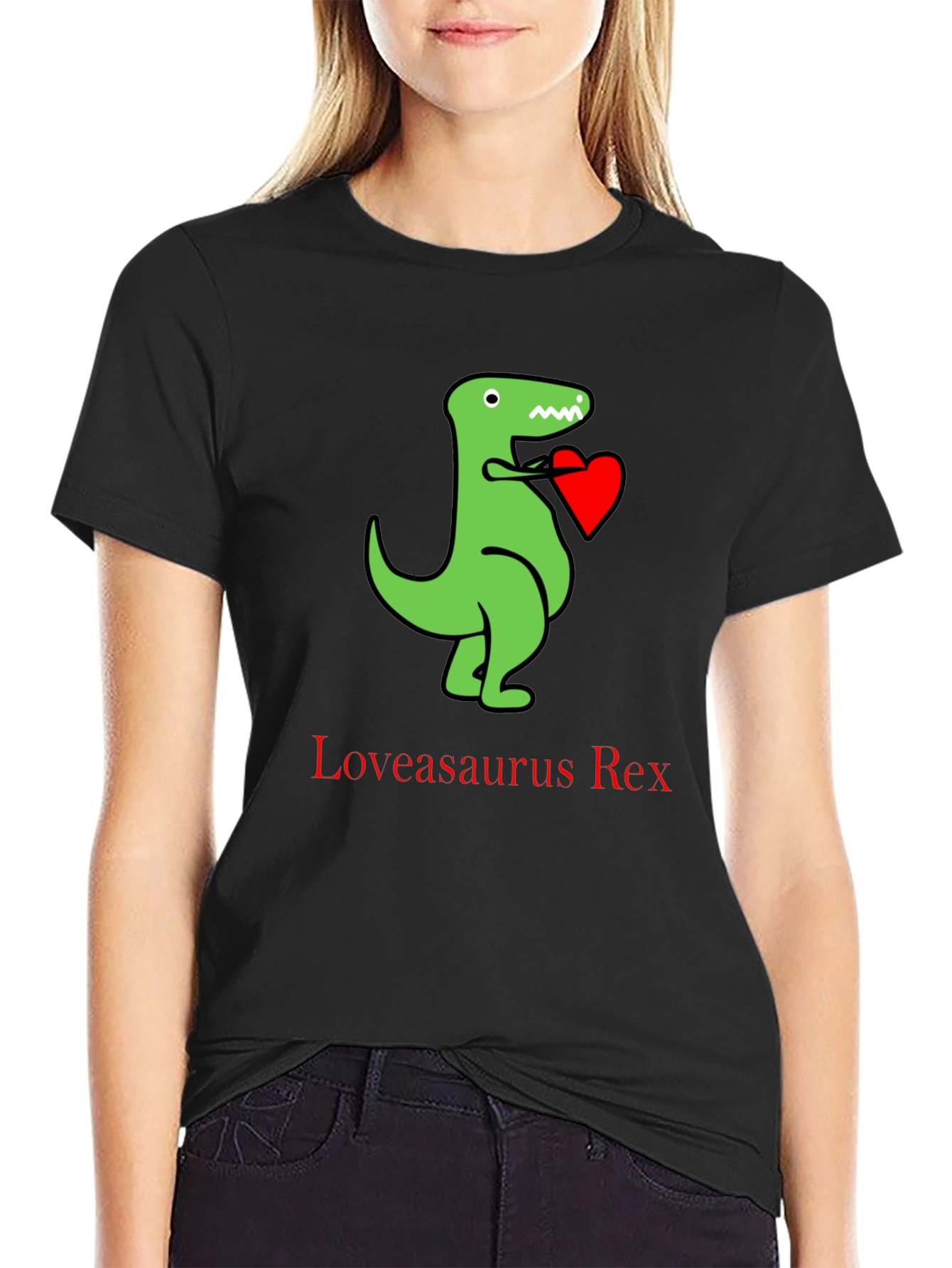 Loveasaurus Rex T-Shirt - Dinosaur Heart Tee