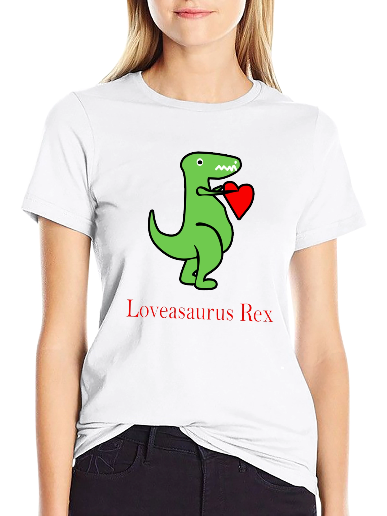 Loveasaurus Rex T-Shirt - Dinosaur Heart Tee