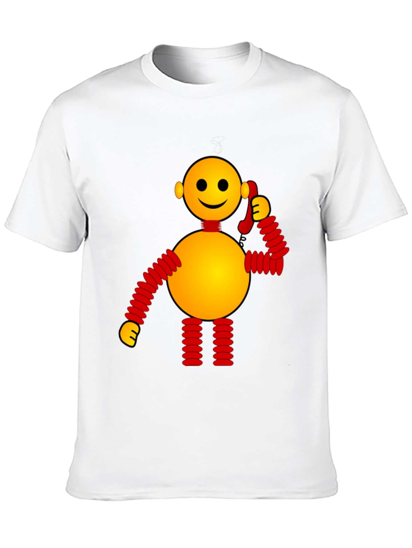 Whimsical Robot Graphic Tee - Black