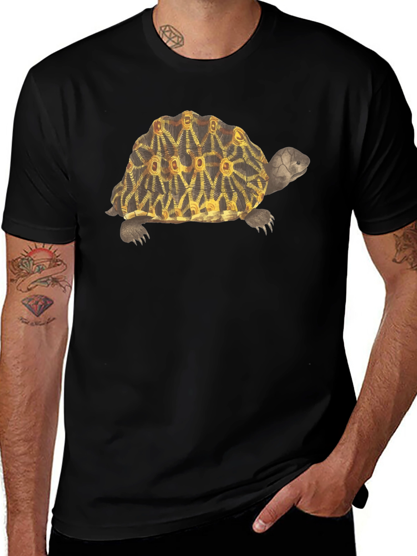 Turtle Graphic Tee - Stylish Black T-Shirt