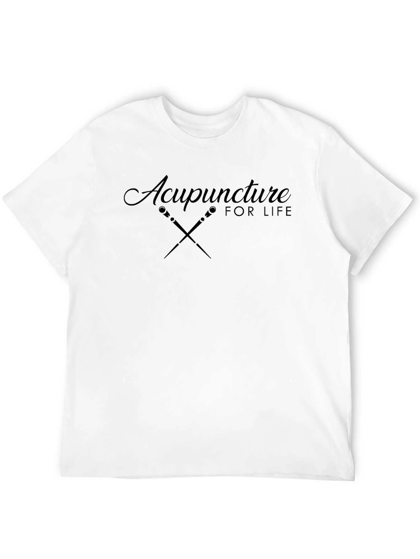 Acupuncture for Life Mens Graphic T-Shirt - Black