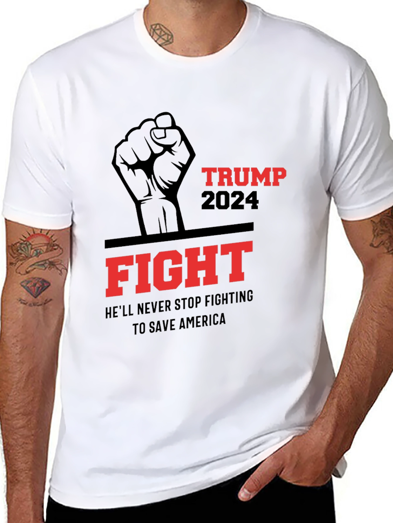 Trump 2024 Fight T-Shirt - Save America!