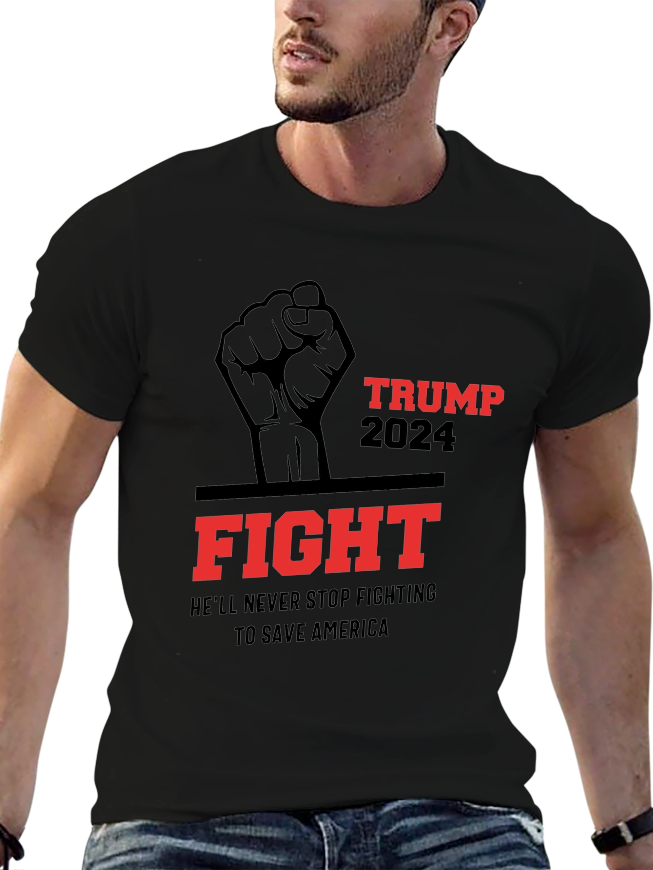 Trump 2024 Fight T-Shirt - Save America!