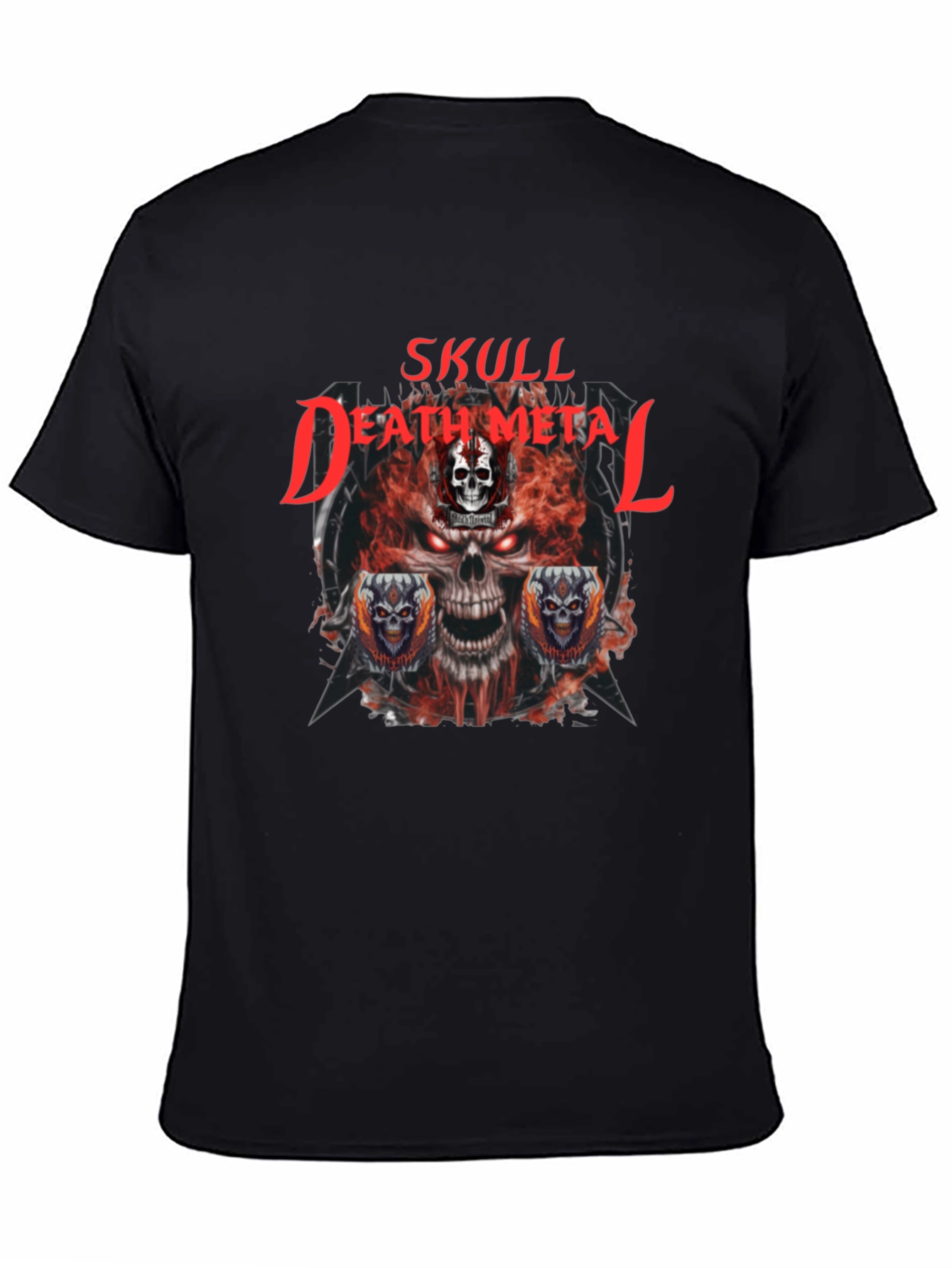 Skull Death Metal Graphic T-Shirt
