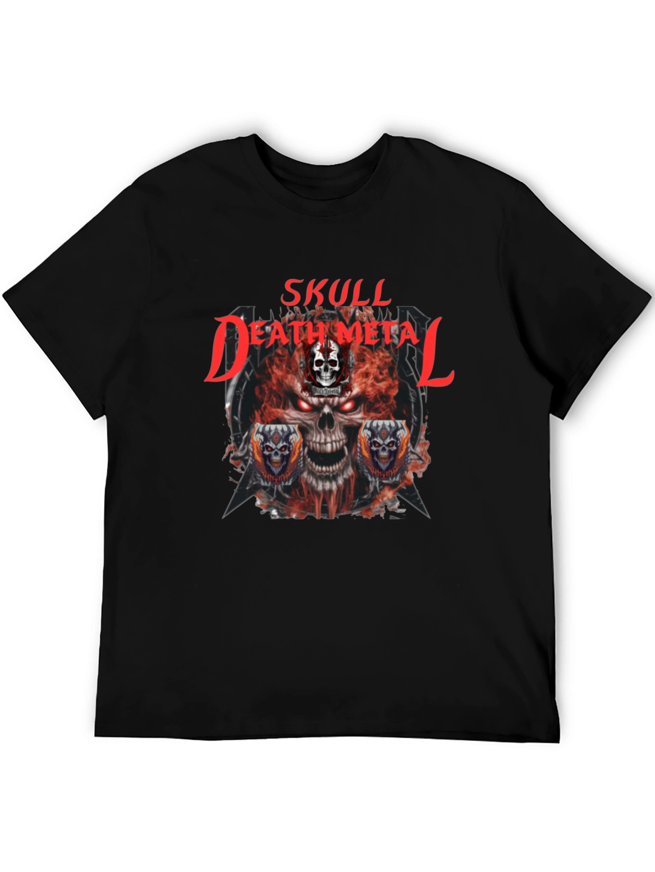 Skull Death Metal Graphic T-Shirt