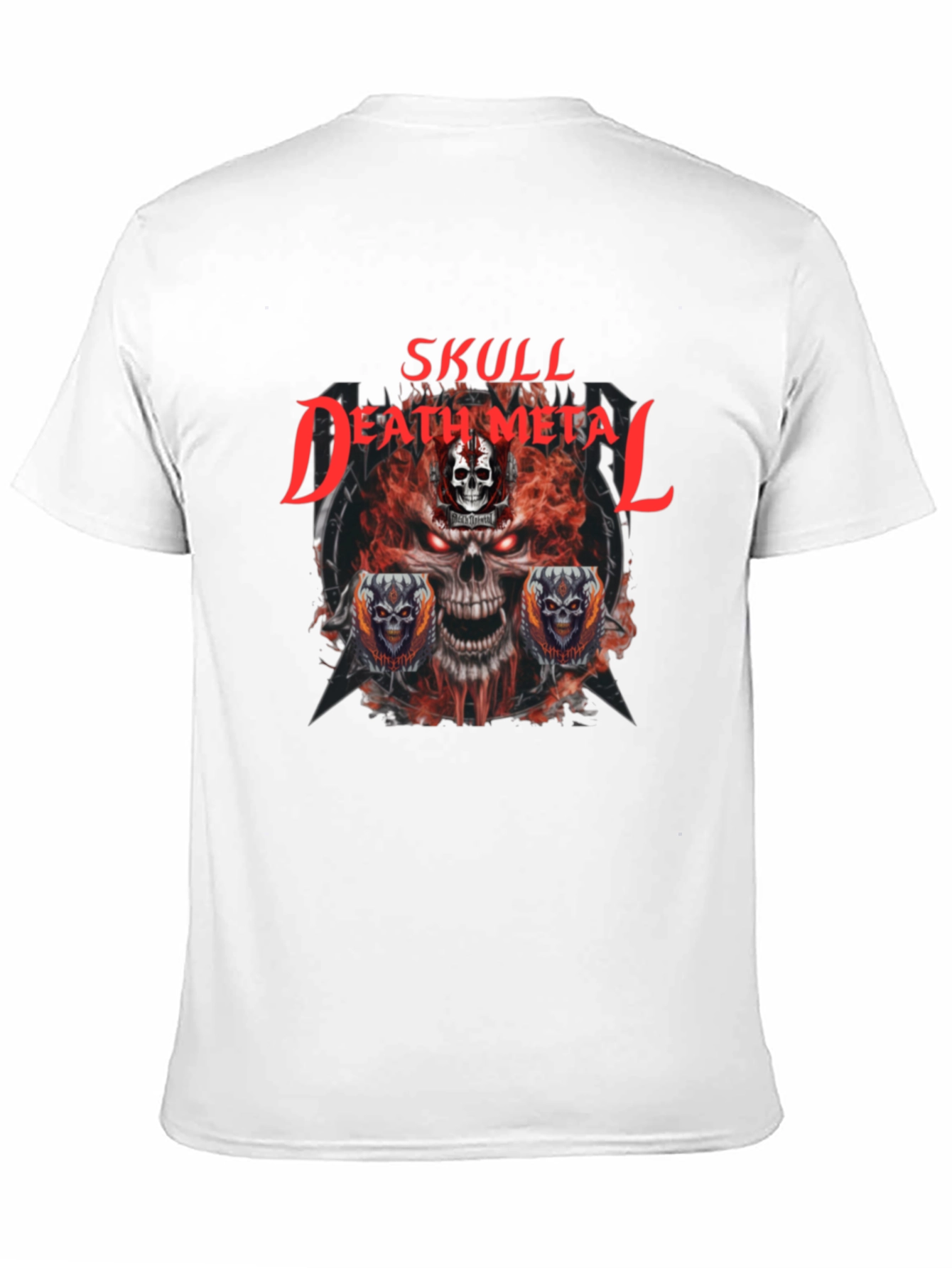 Skull Death Metal Graphic T-Shirt
