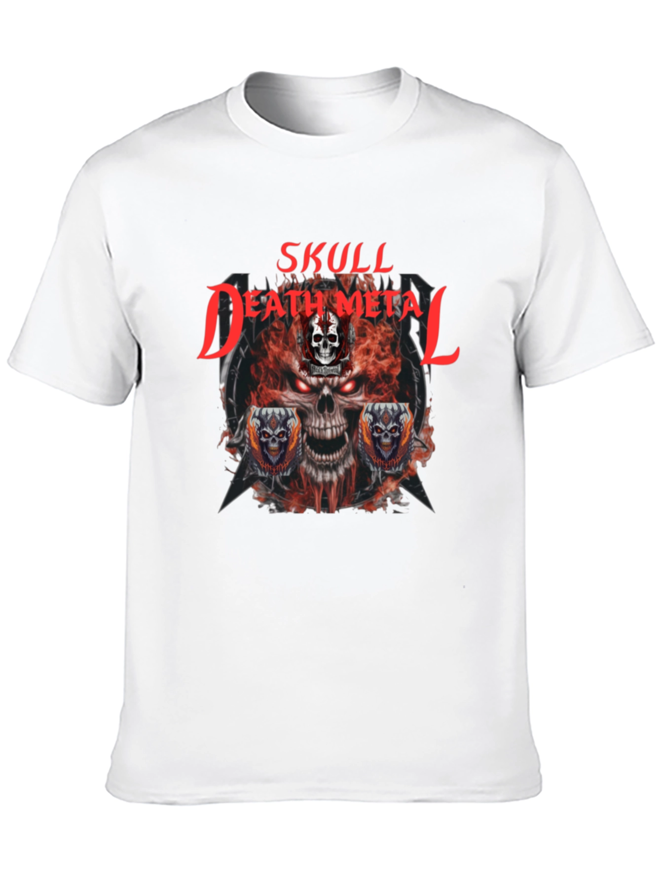 Skull Death Metal Graphic T-Shirt