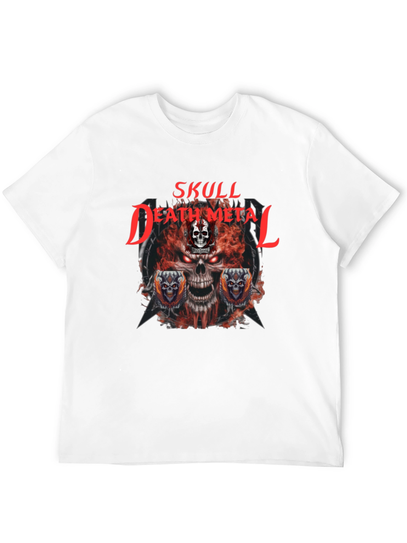 Skull Death Metal Graphic T-Shirt