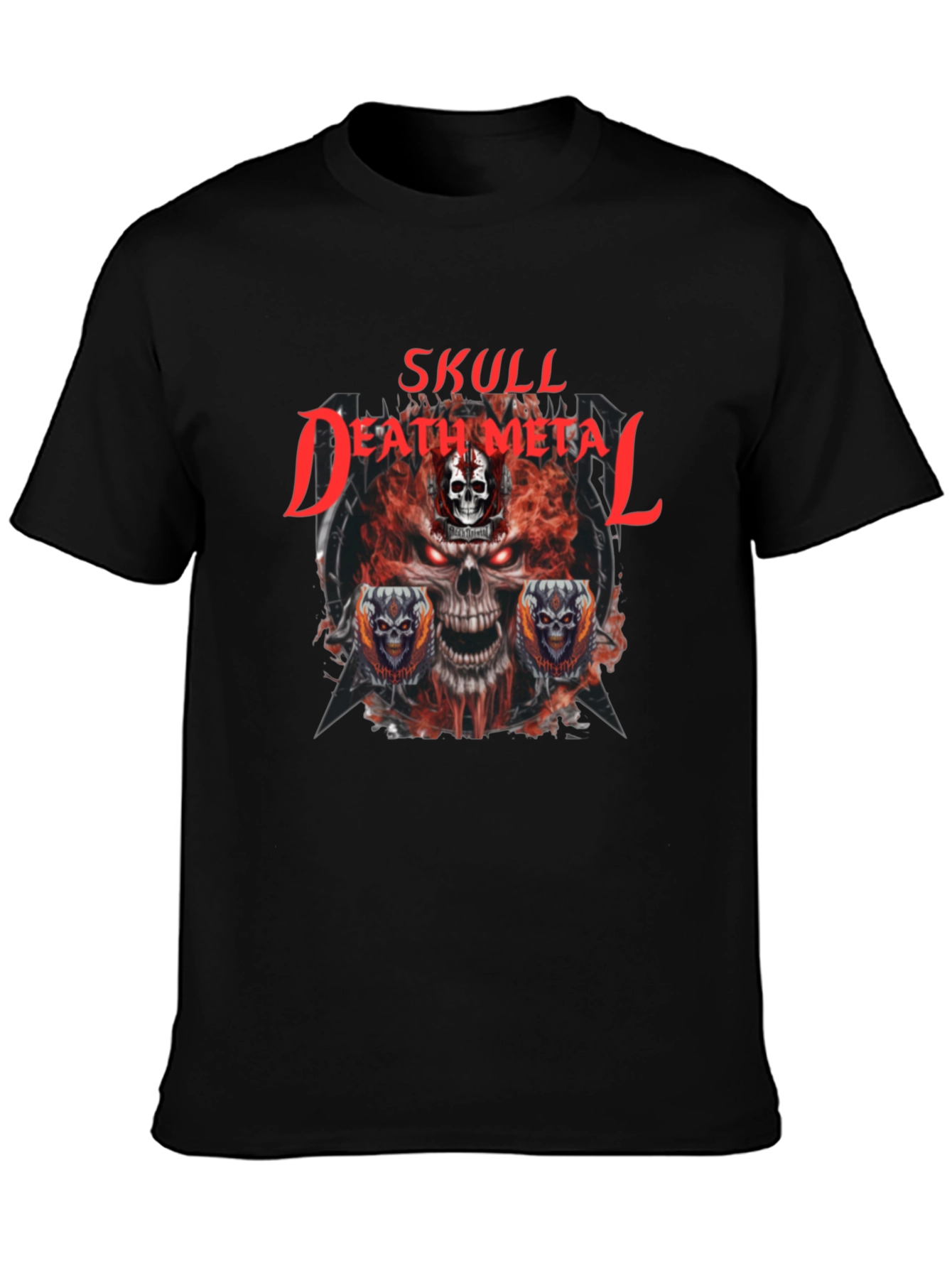 Skull Death Metal Graphic T-Shirt