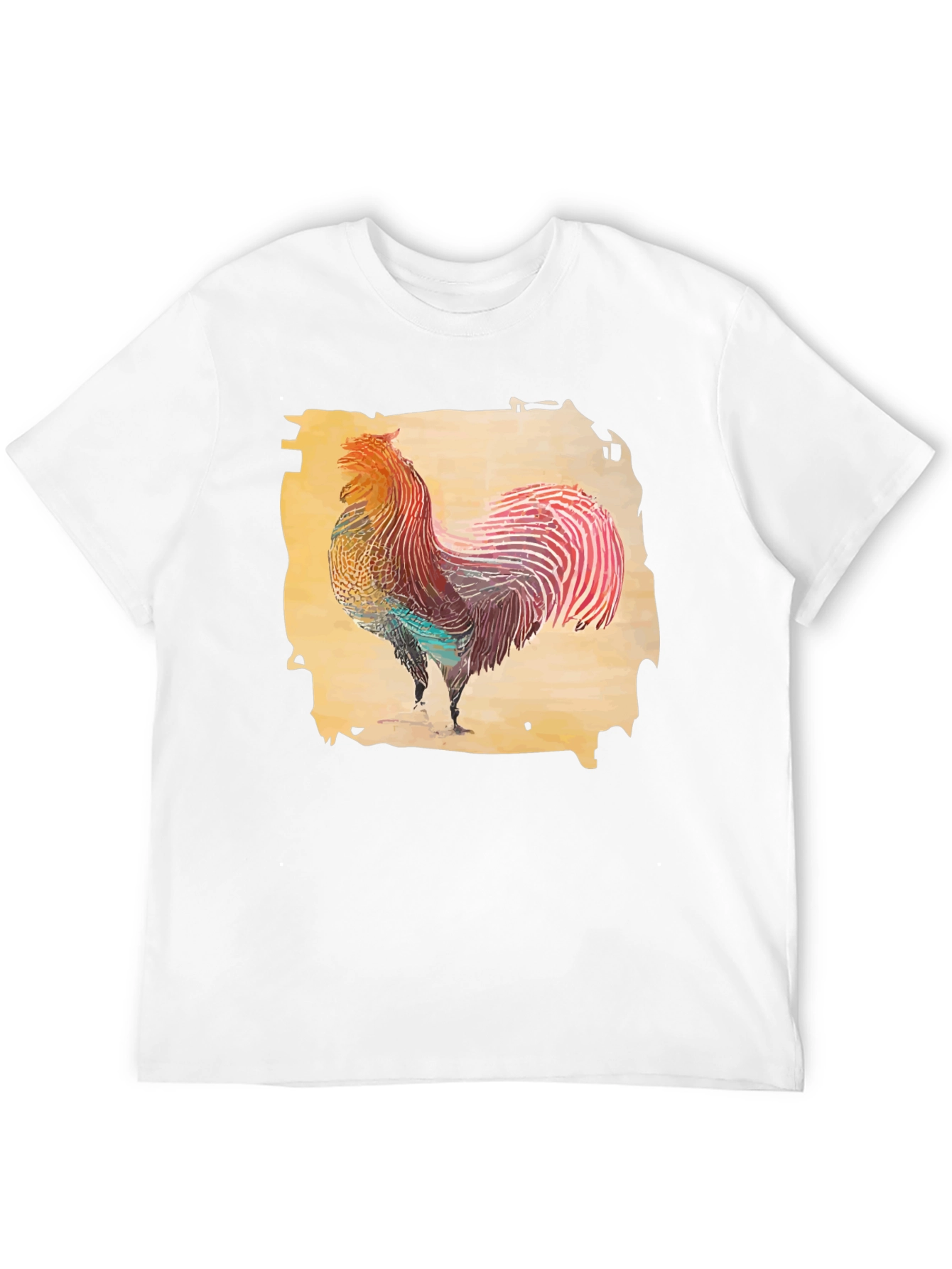 Rooster Graphic T-Shirt - Black Cotton Tee
