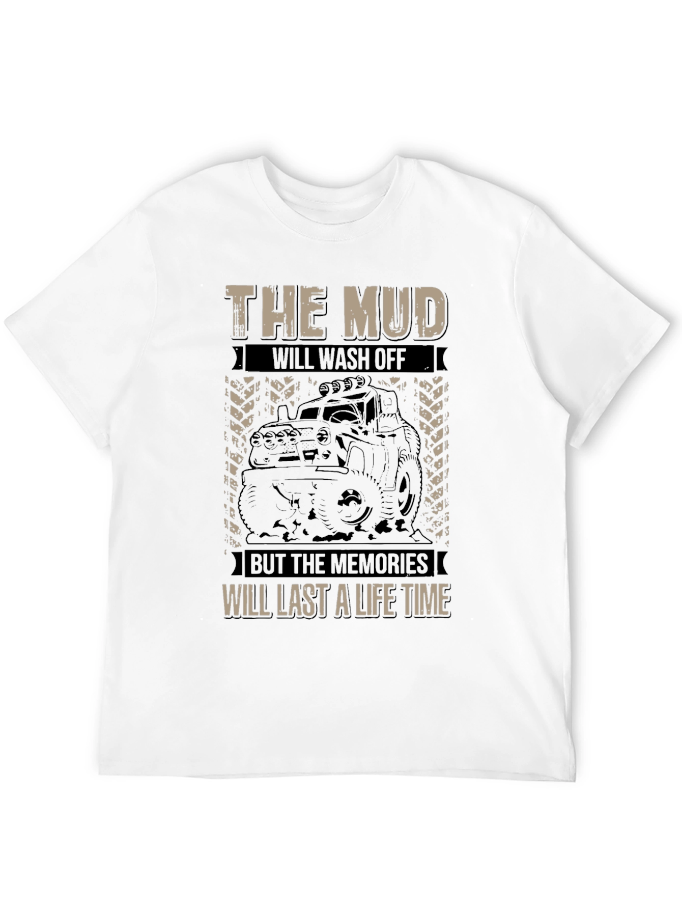 The Mud Will Wash Off Mens Black Graphic Tee