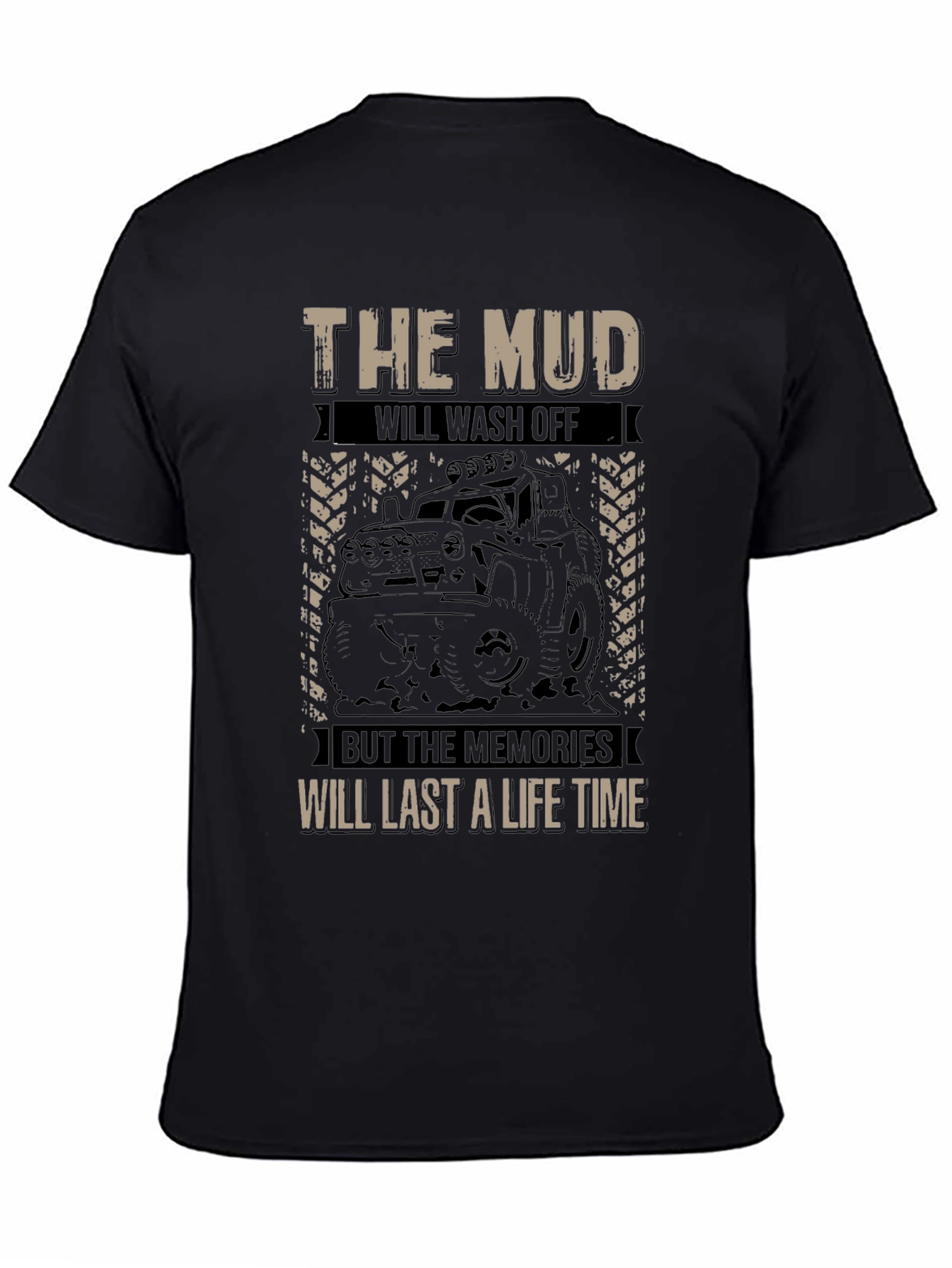 The Mud Will Wash Off Mens Black Graphic Tee
