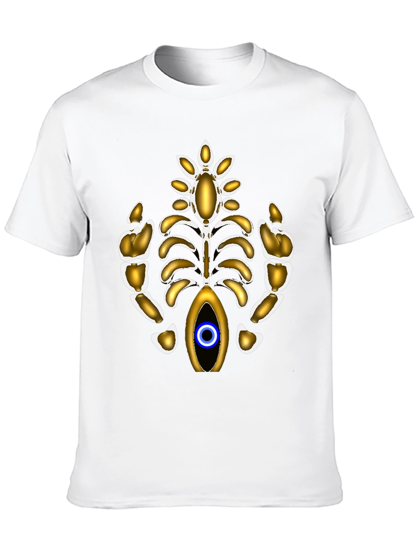 Eye-Catching Metallic Ribcage Graphic Tee