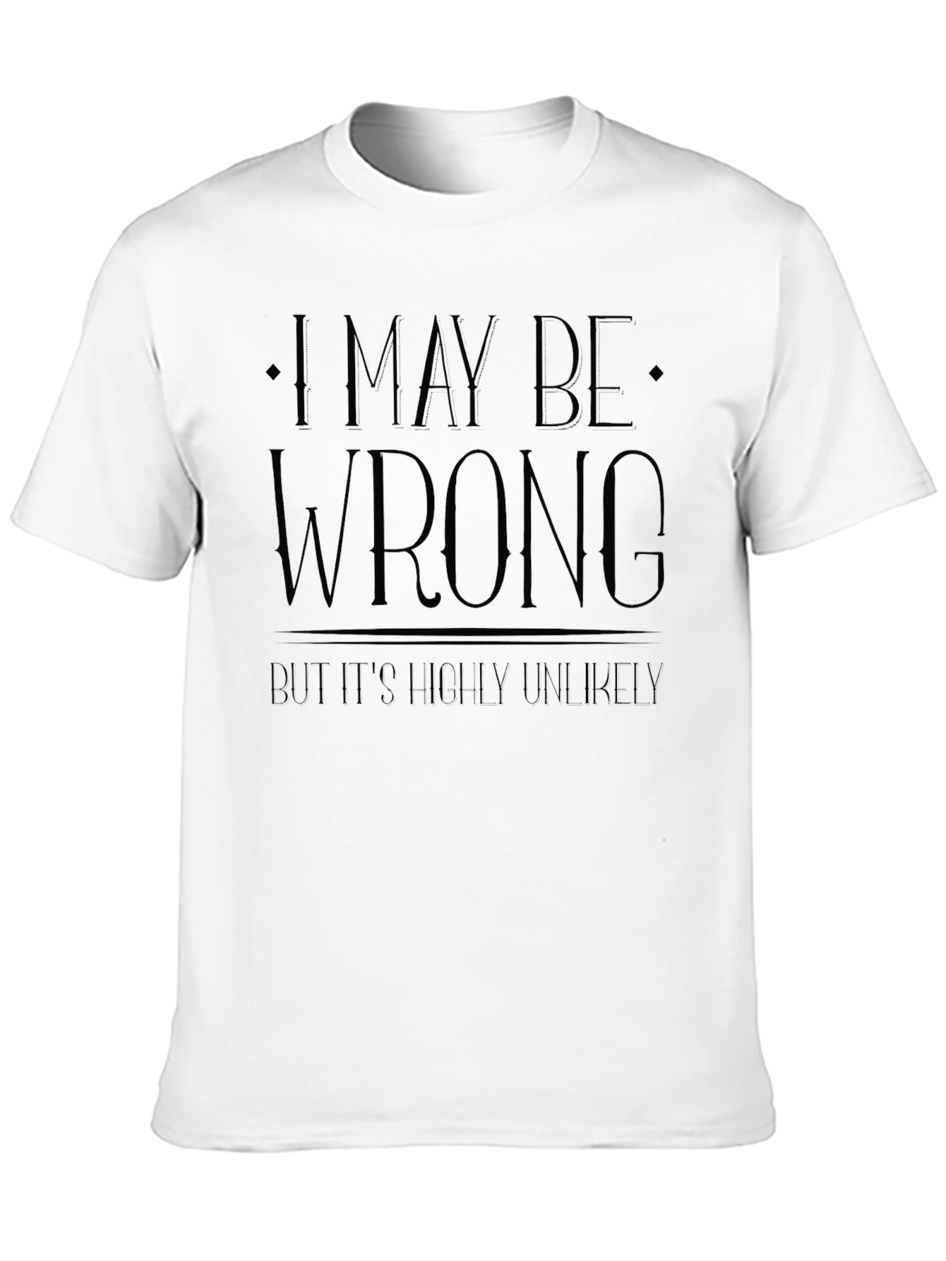 I May Be Wrong Mens Black T-Shirt