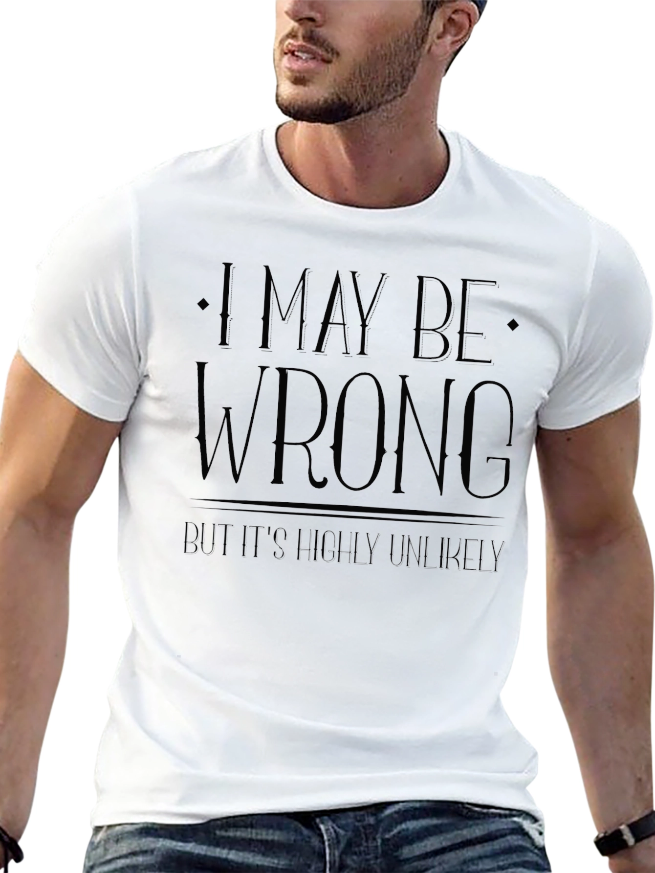 I May Be Wrong Mens Black T-Shirt