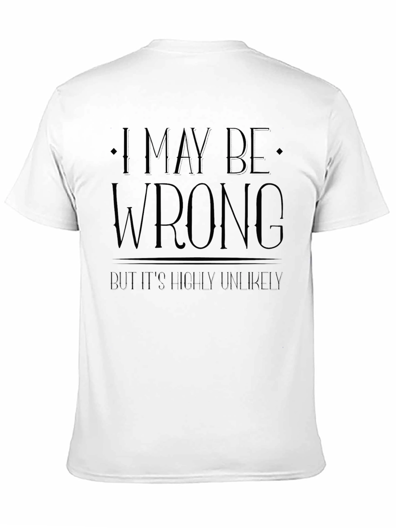 I May Be Wrong Mens Black T-Shirt