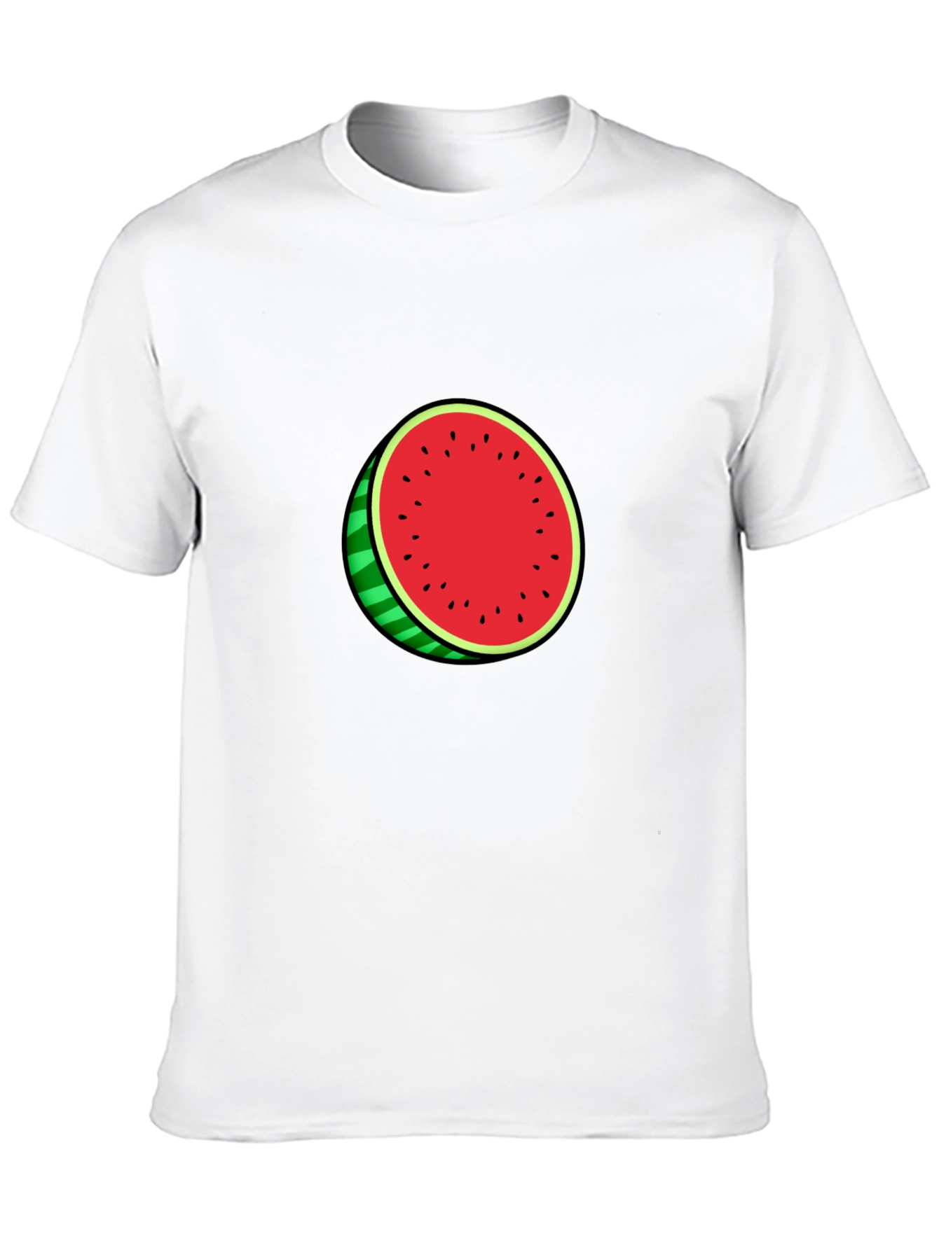 Watermelon Graphic Black Tee - Casual Summer Style