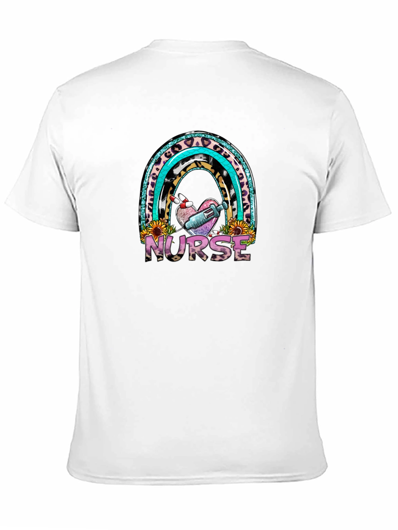 Nurse Rainbow Graphic T-Shirt