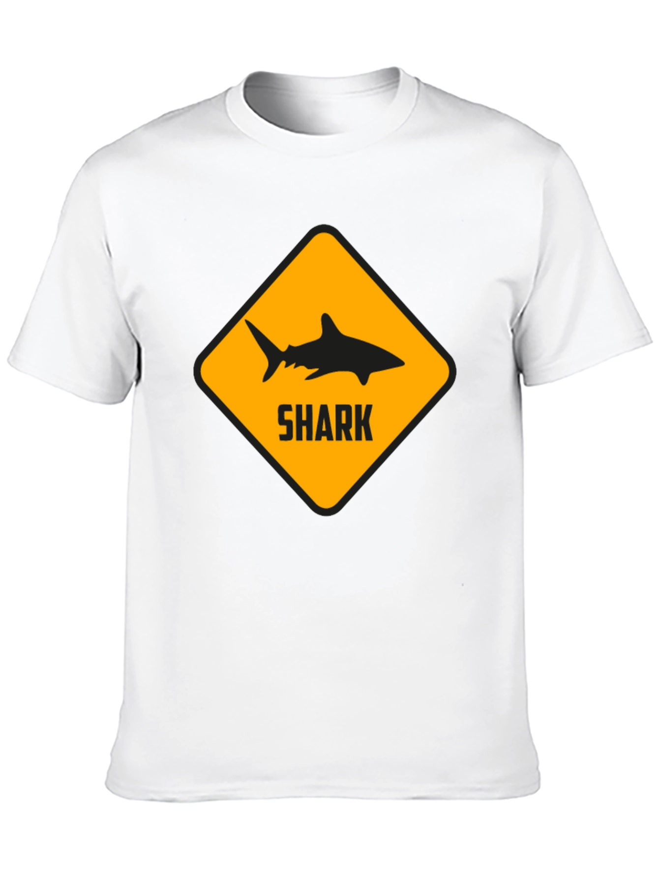 Shark Warning Black T-Shirt