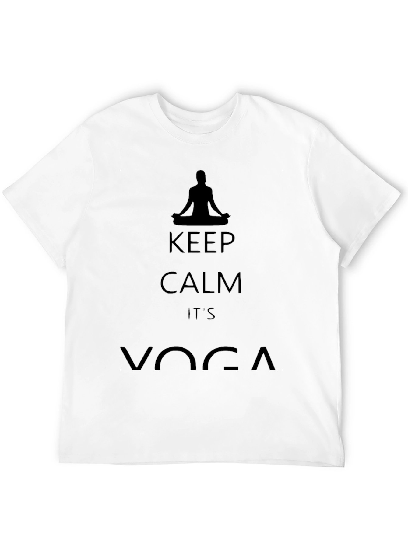 Keep Calm Its Yoga Black Graphic T-Shirt