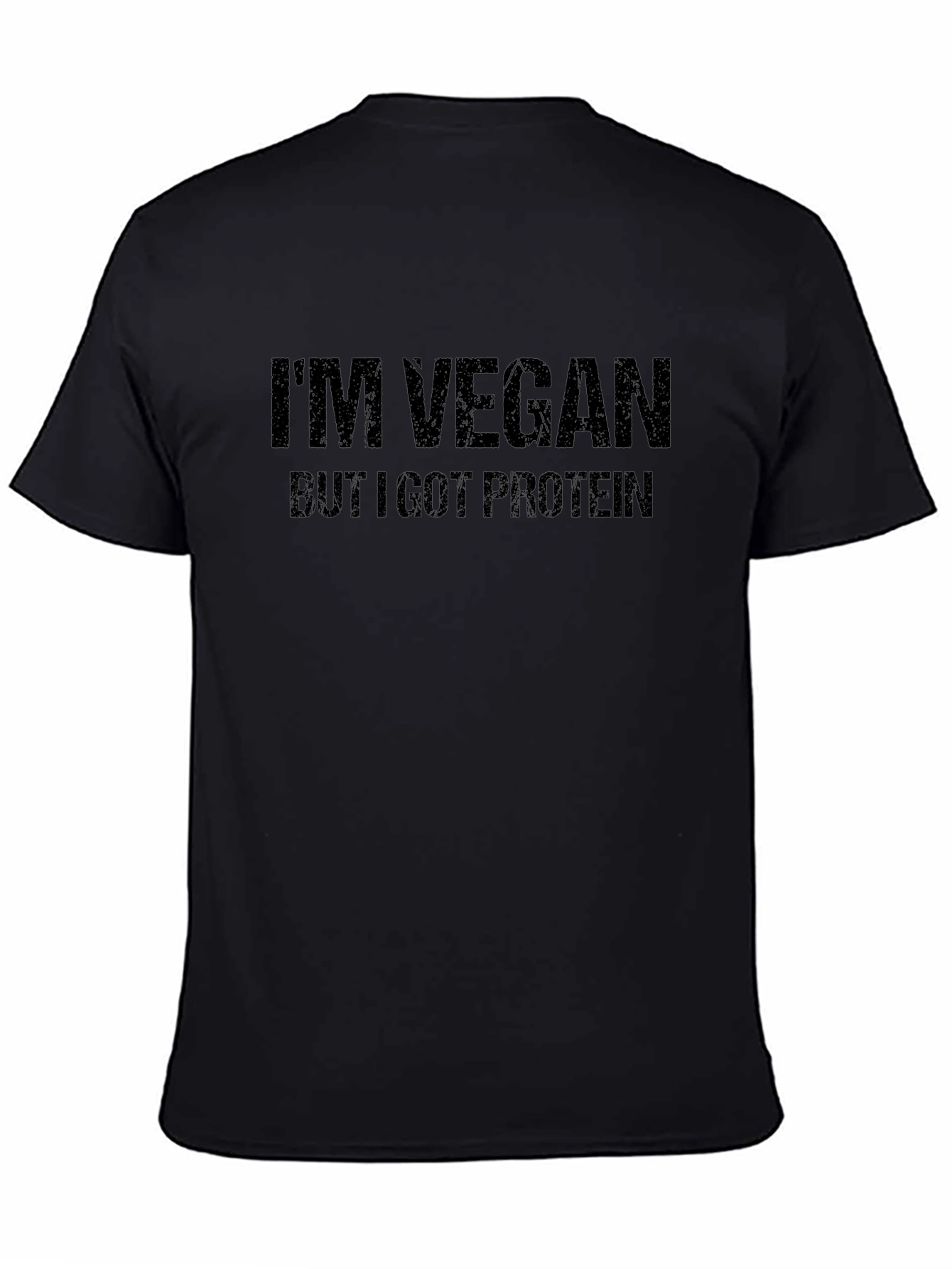 Vegan Protein Graphic Tee - Black