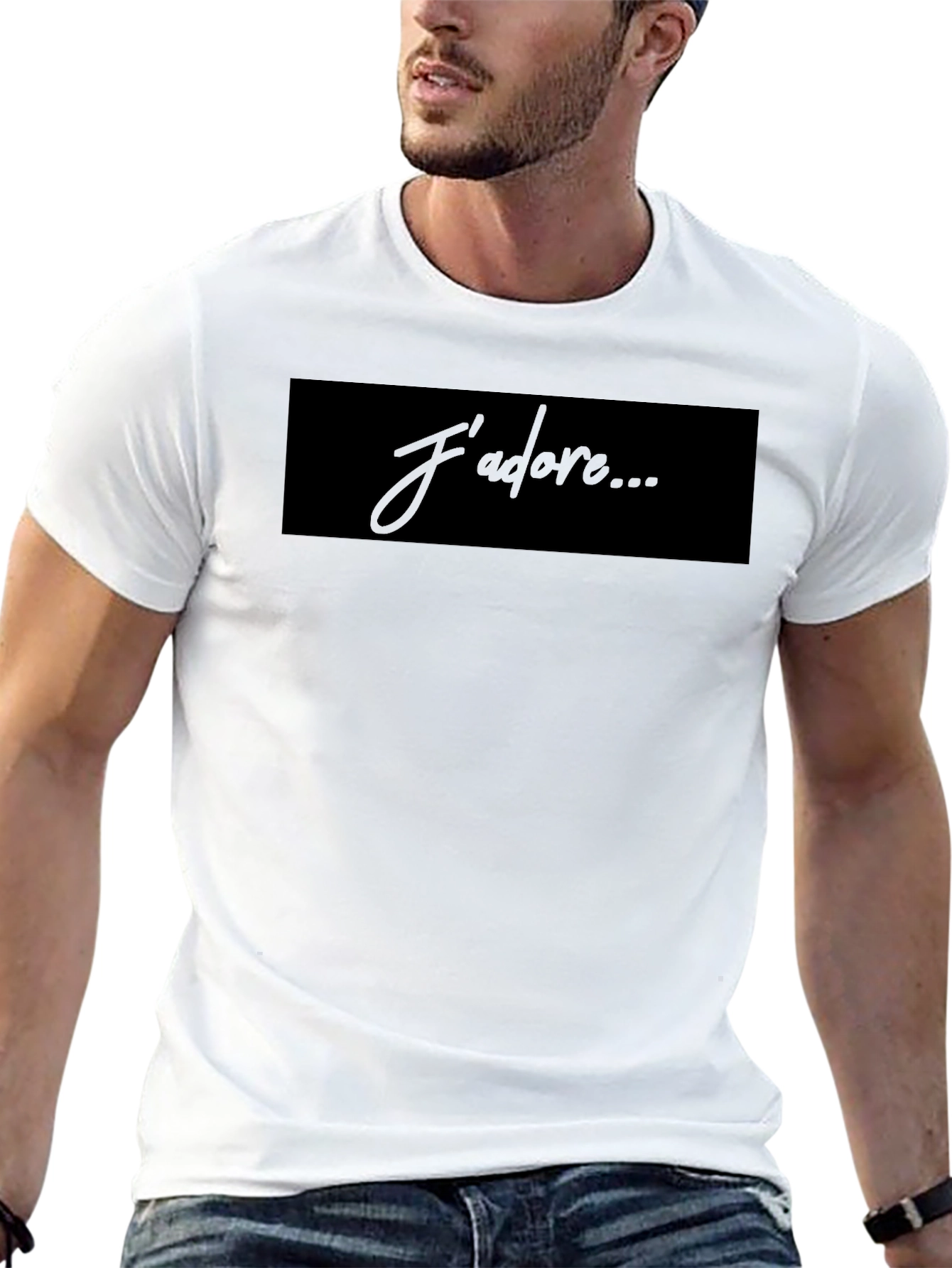 Jadore Graphic Tee - Stylish Black Cotton T-Shirt