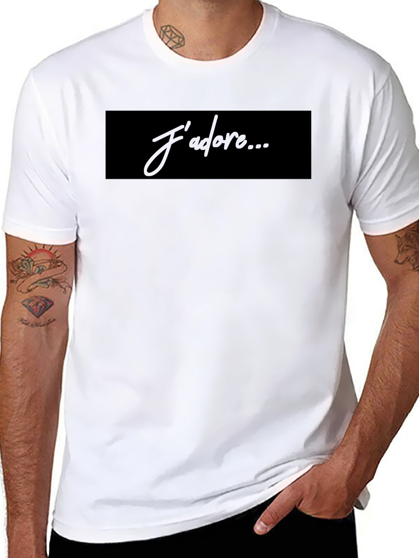 Jadore Graphic Tee - Stylish Black Cotton T-Shirt