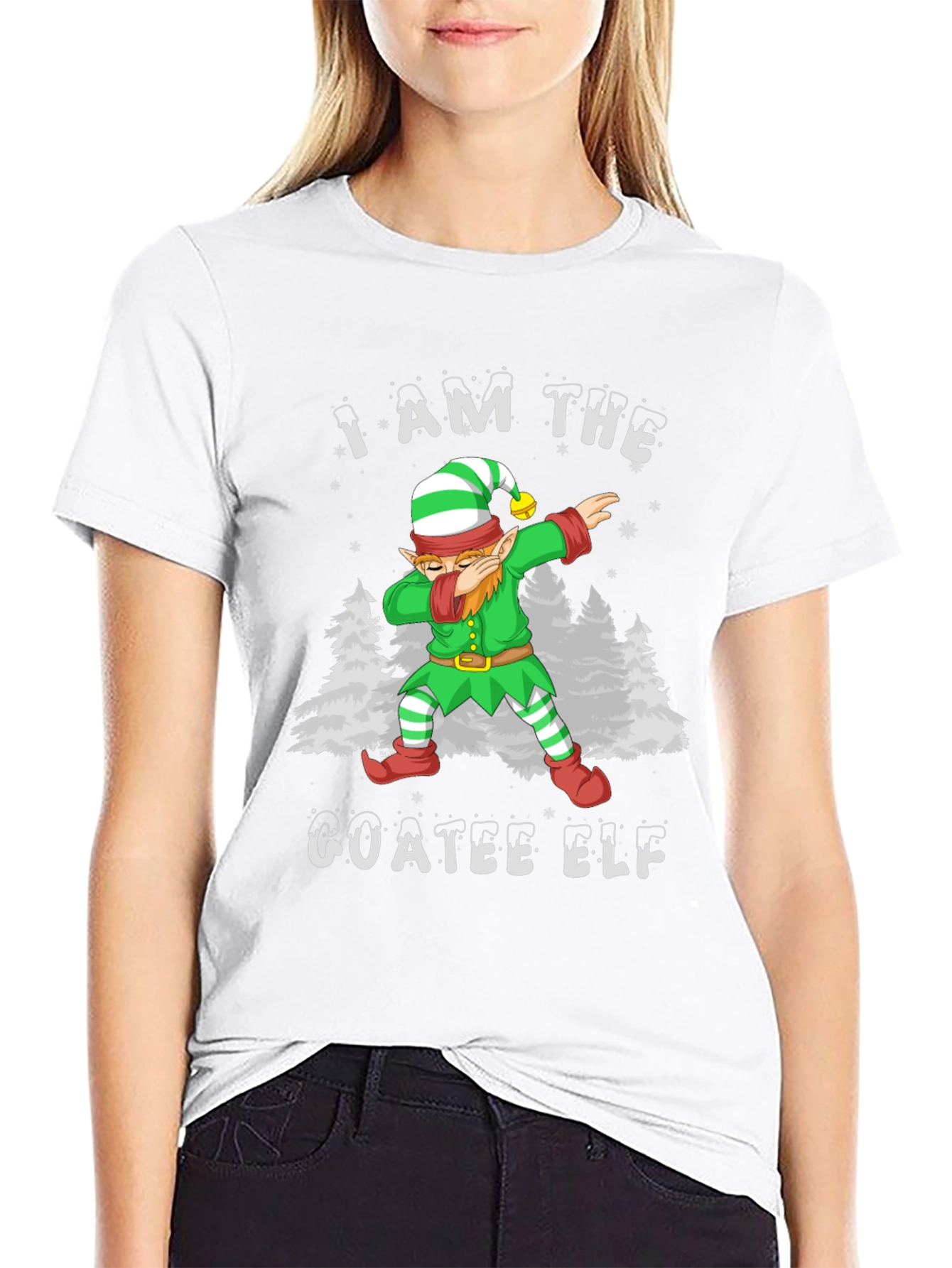 I Am The Goatee Elf Dab T-Shirt Christmas Holiday