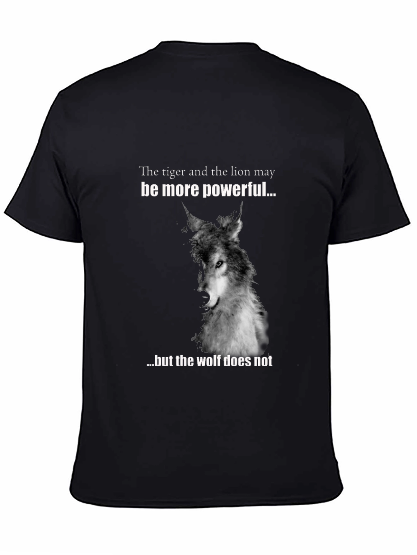 Wolf Graphic Print T-Shirt - Powerful Design