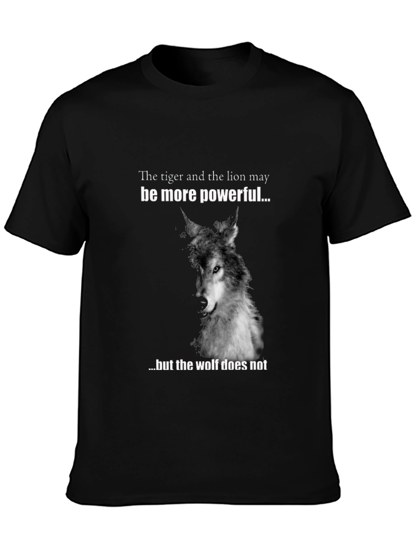 Wolf Graphic Print T-Shirt - Powerful Design