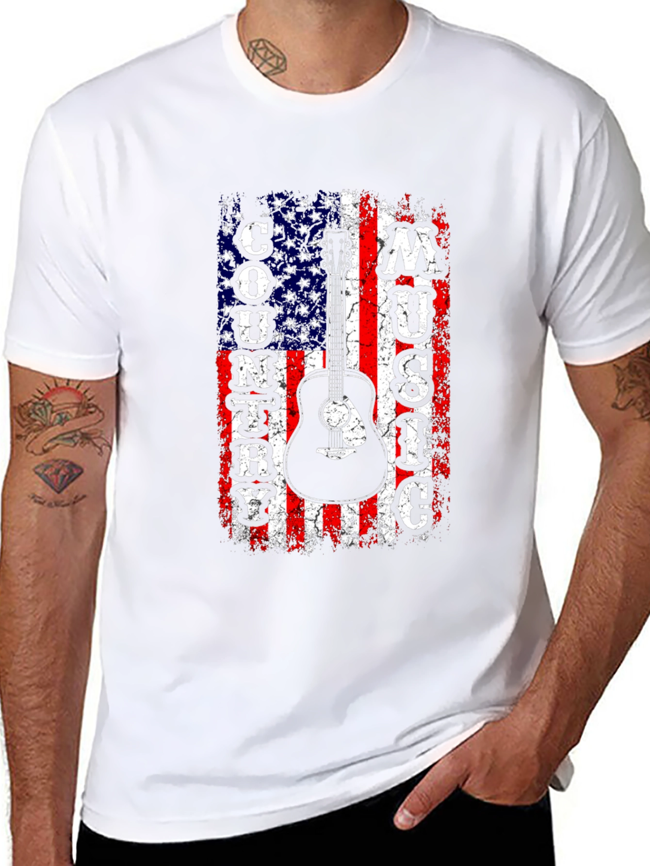 Country Music American Flag Graphic Tee