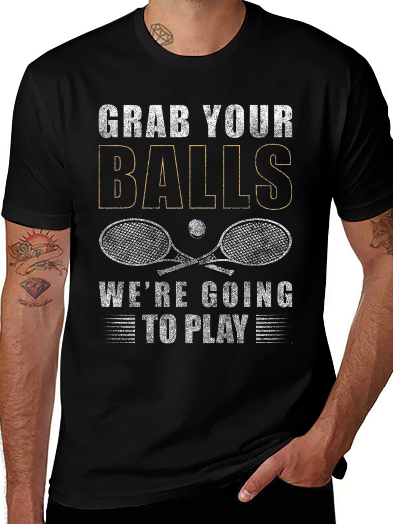 Grab Your Balls T-Shirt - Tennis Graphic Tee
