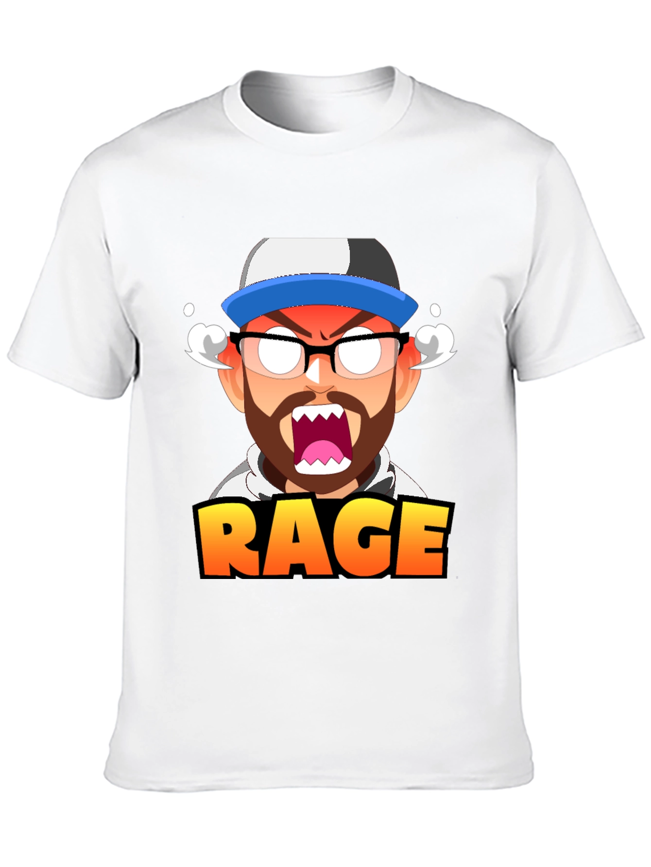 RAGE Cartoon Graphic T-Shirt - Black
