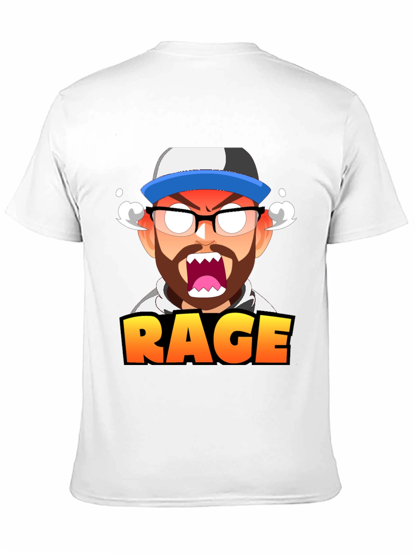 RAGE Cartoon Graphic T-Shirt - Black