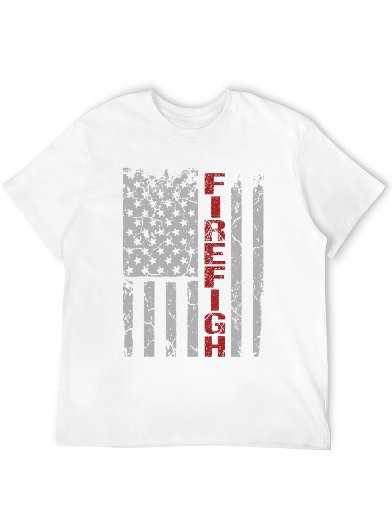 Firefighter American Flag Graphic T-Shirt