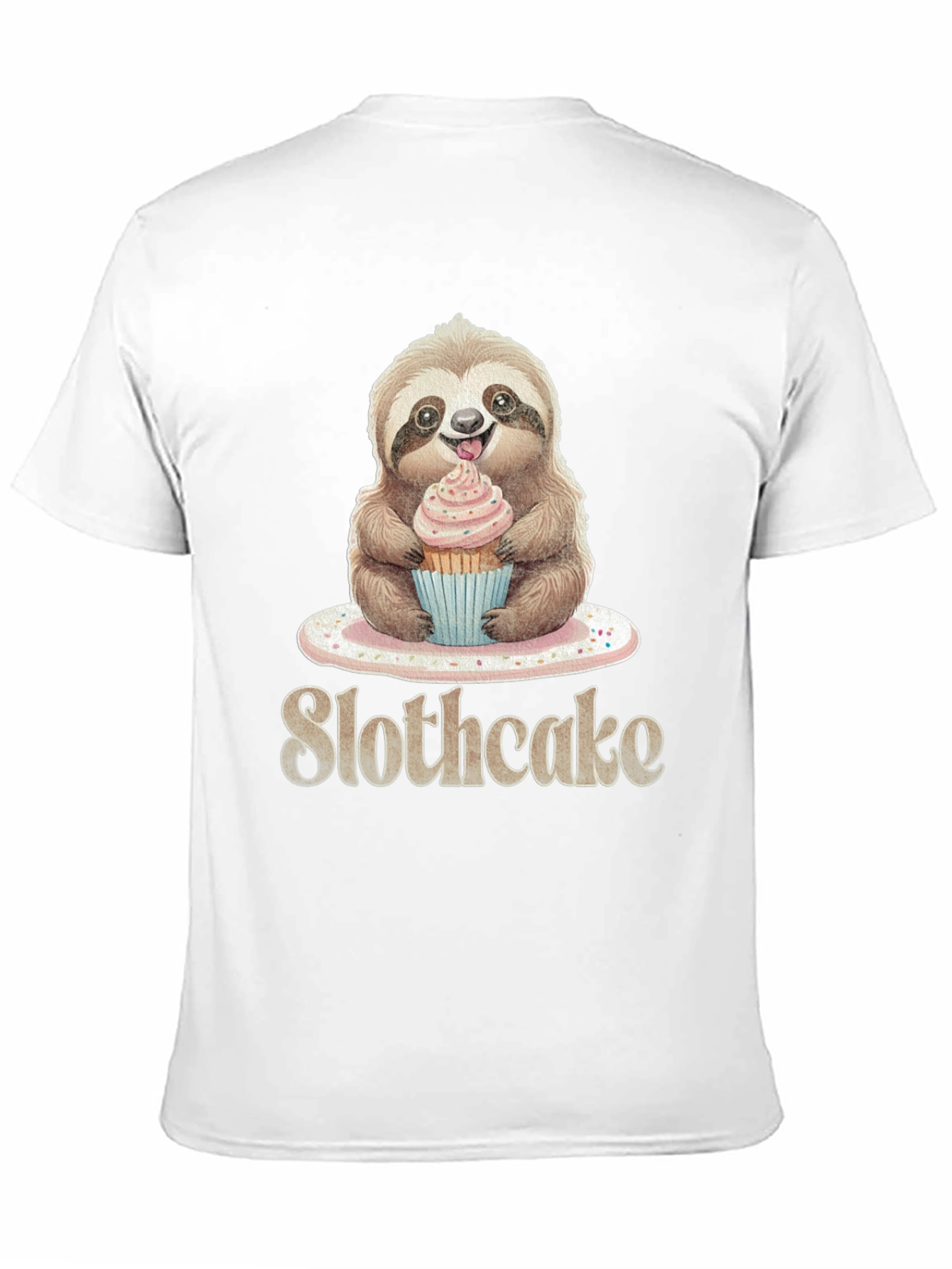 Slothcake T-Shirt: Cute Sloth Eating Cupcake
