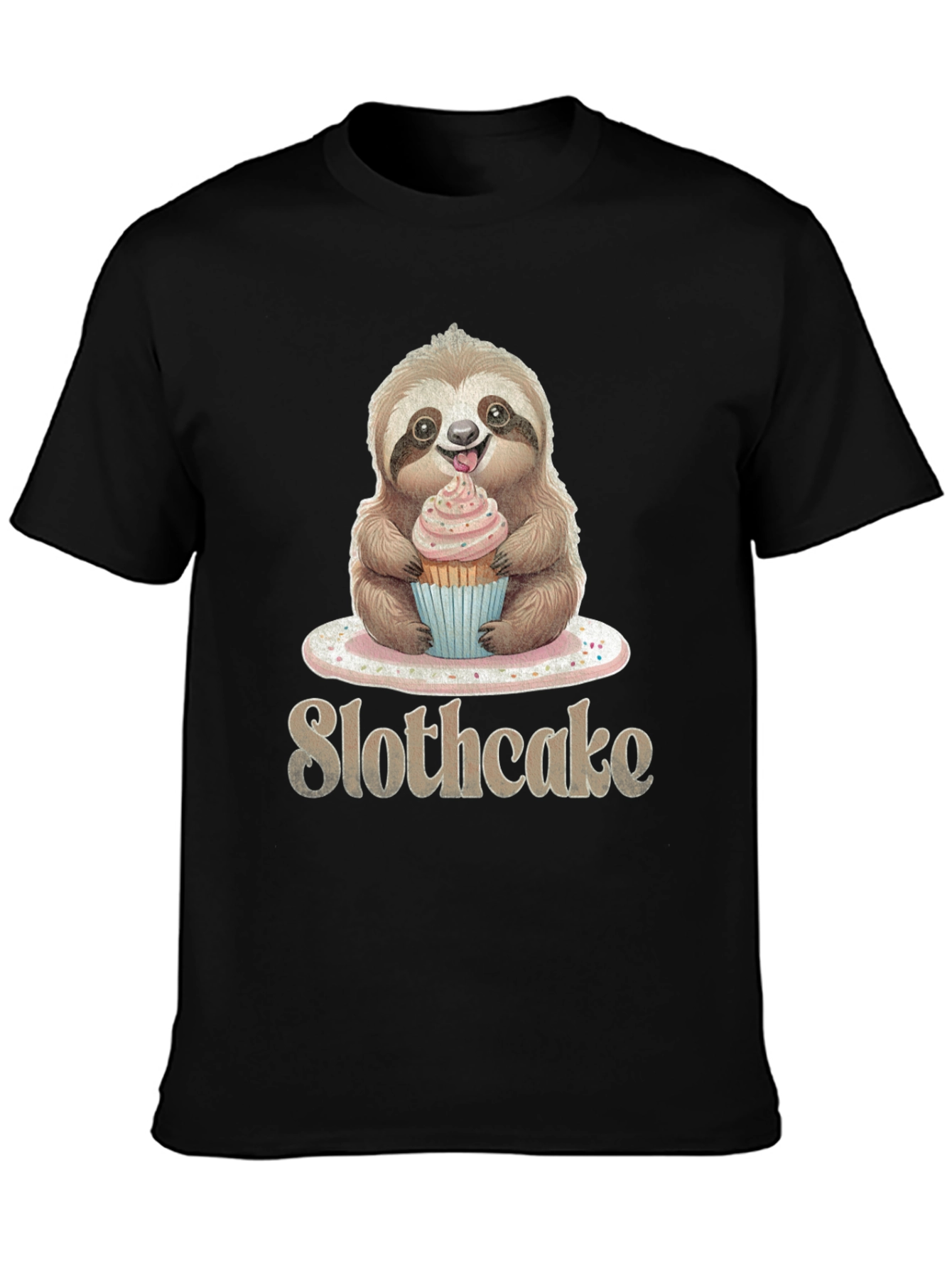 Slothcake T-Shirt: Cute Sloth Eating Cupcake