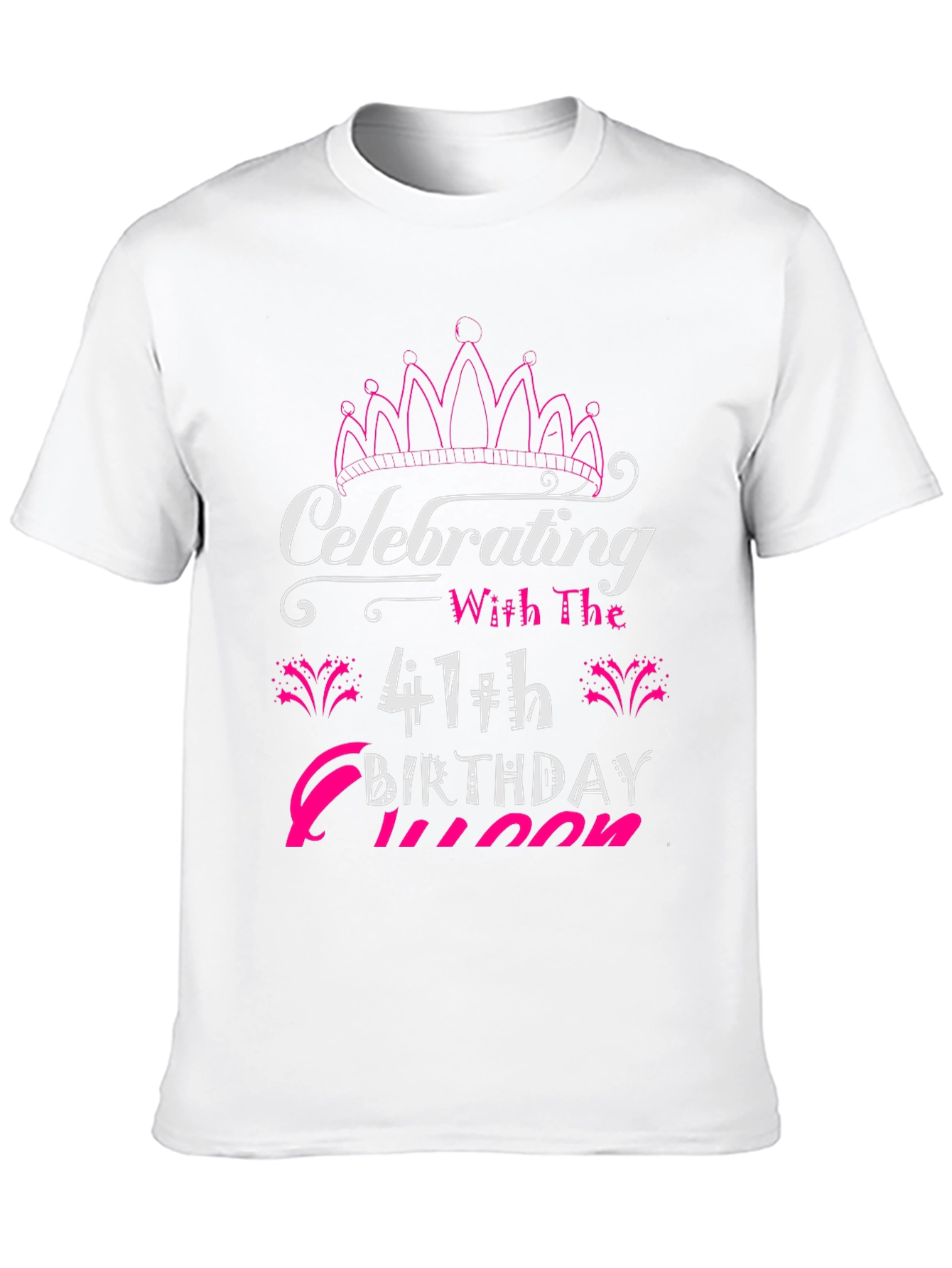 Celebrating 41th Birthday Queen Black T-Shirt