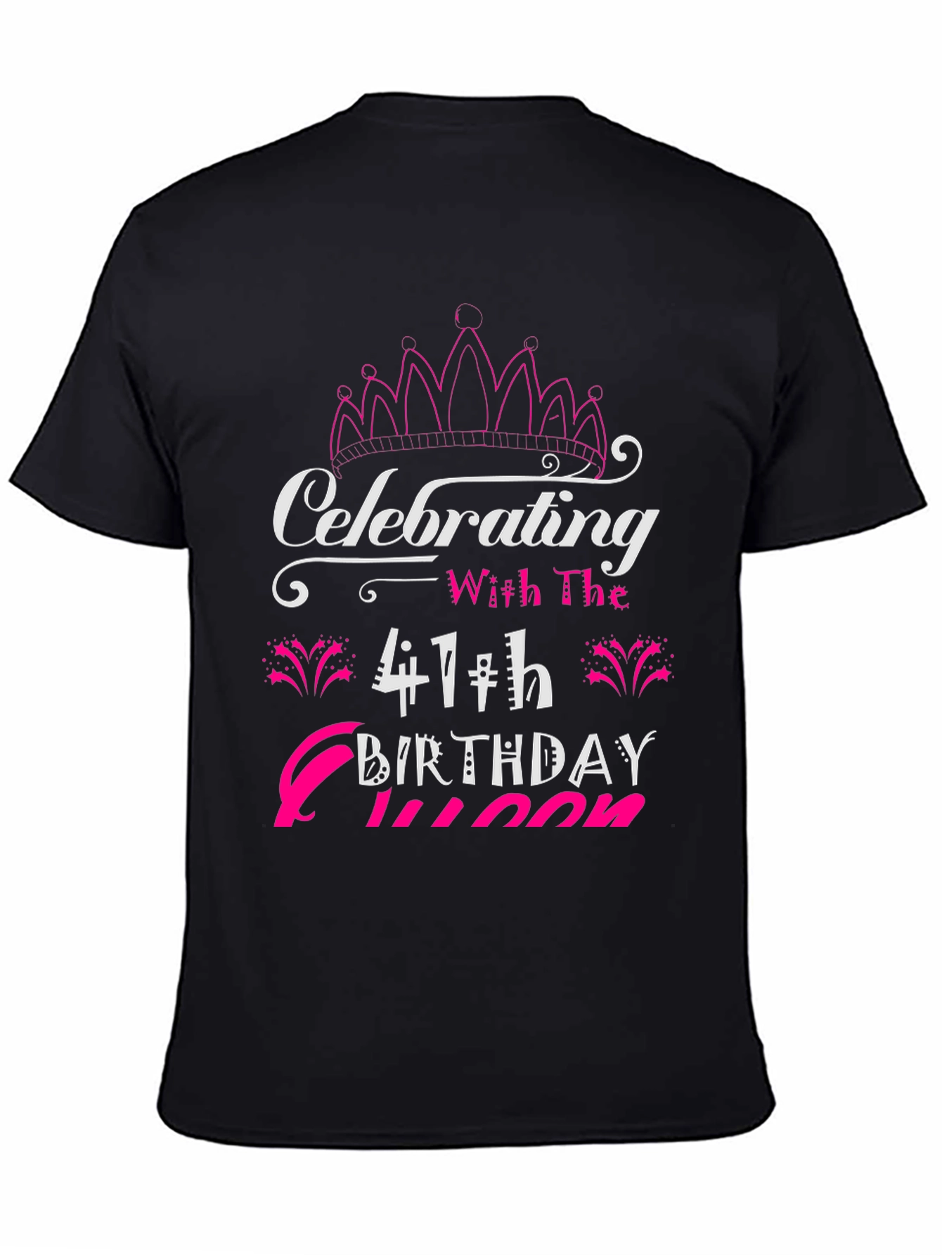 Celebrating 41th Birthday Queen Black T-Shirt