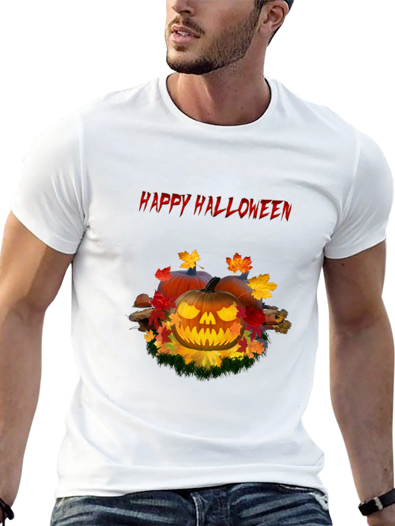 Happy Halloween Pumpkin Graphic T-Shirt